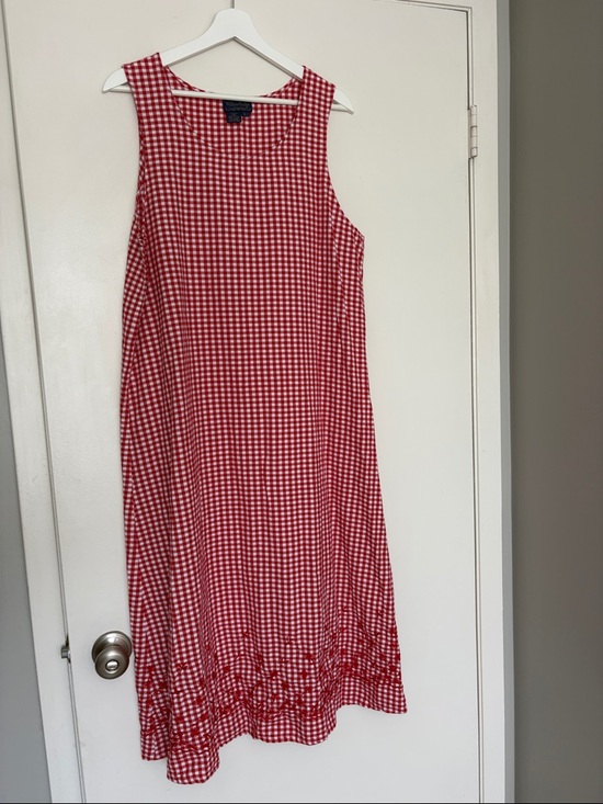 Willow Ridge Dresses & Skirts - Vintage Willow Ridge Red Gingham 100% Cotton Dress Large